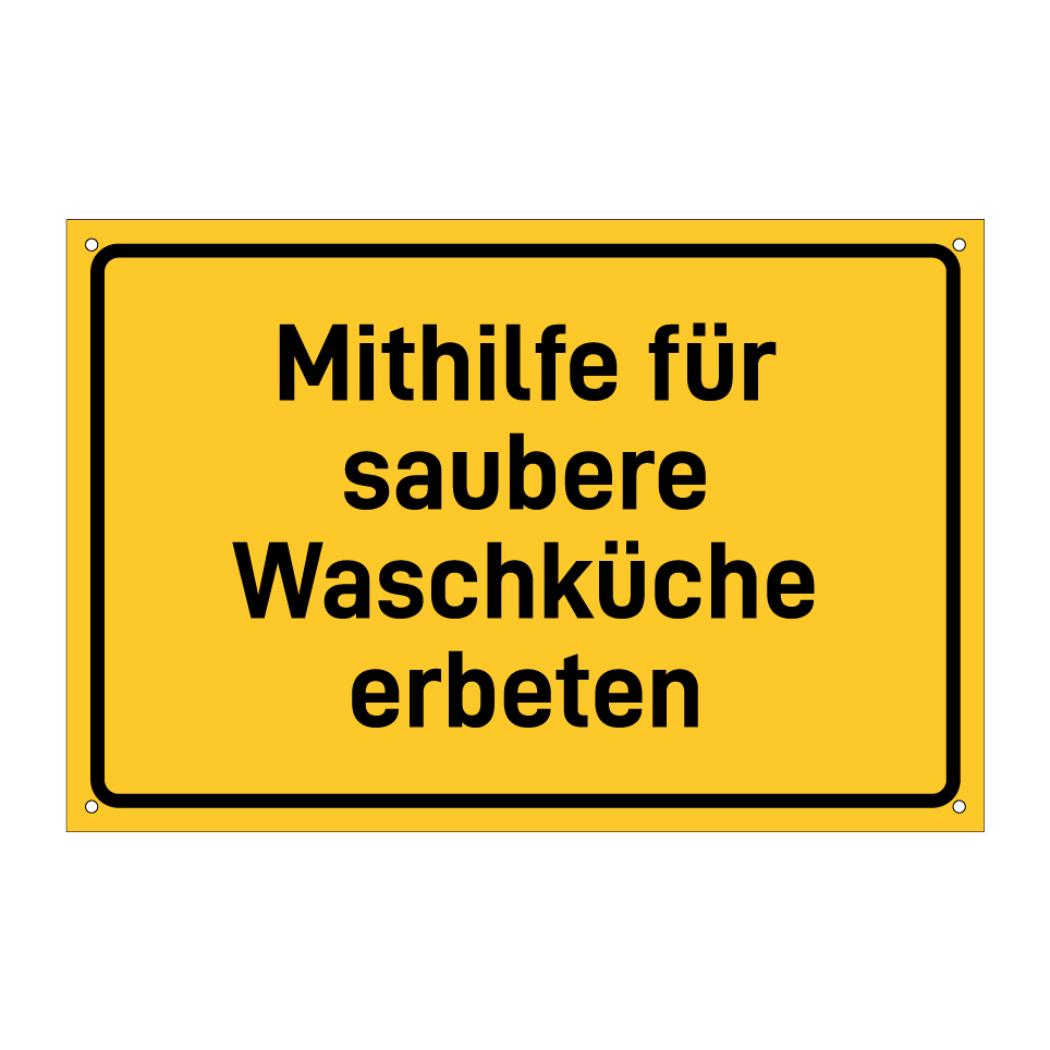 Mithilfe für saubere Waschküche erbeten