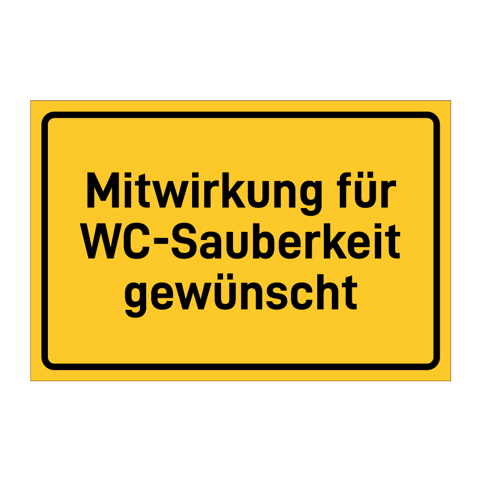 Mitwirkung für WC-Sauberkeit gewünscht