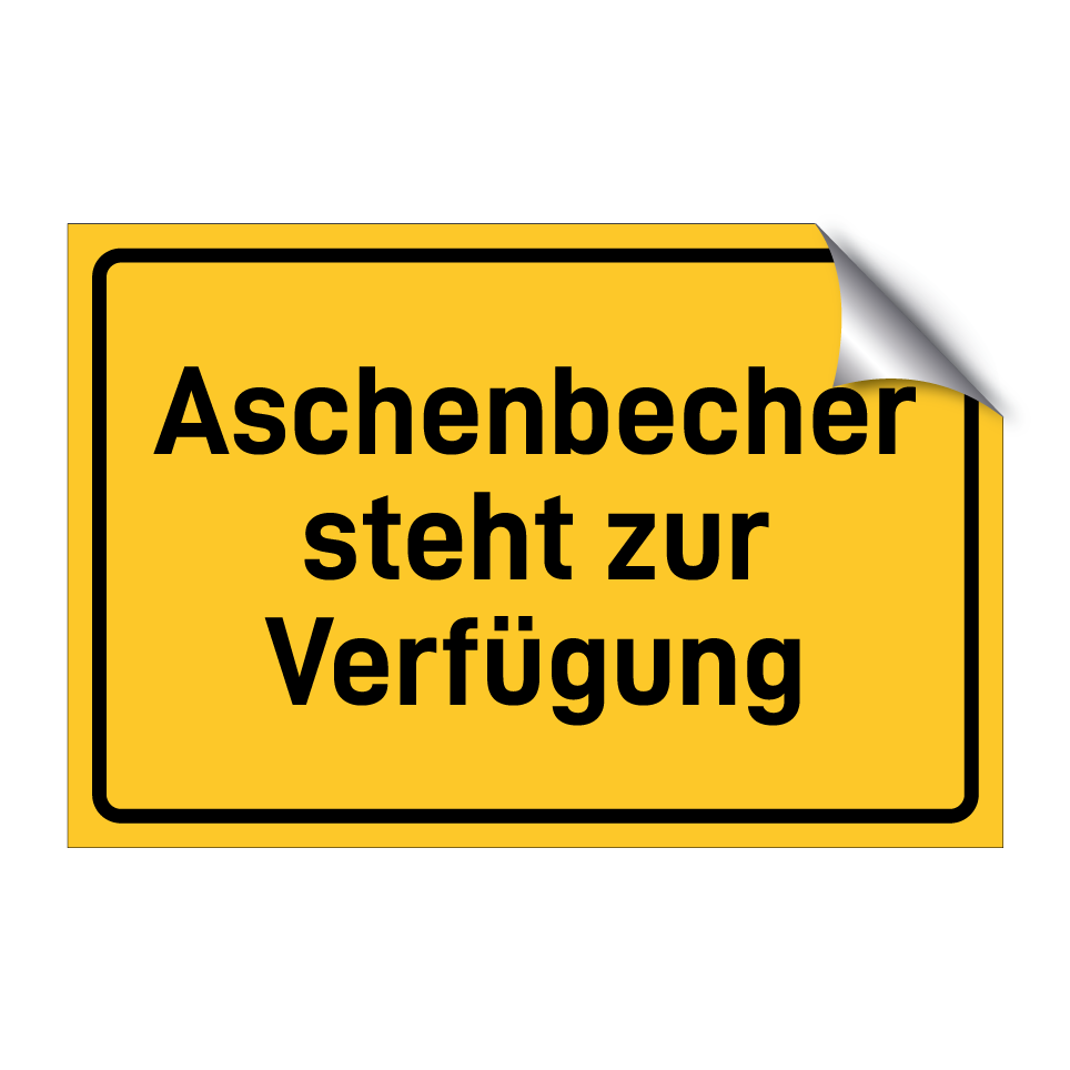 Aschenbecher steht zur Verfügung