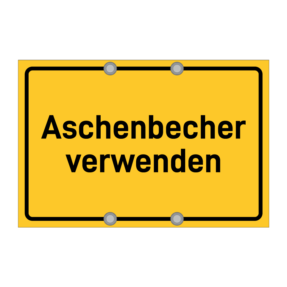 Aschenbecher verwenden