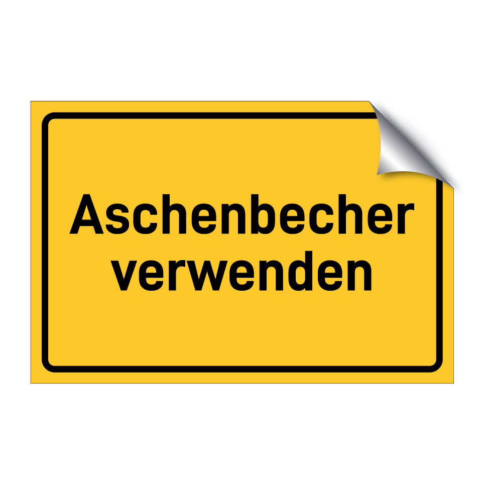 Aschenbecher verwenden