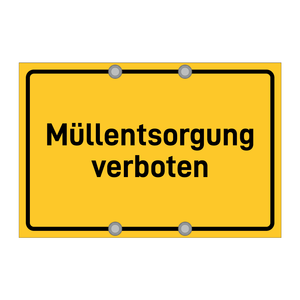 Müllentsorgung verboten
