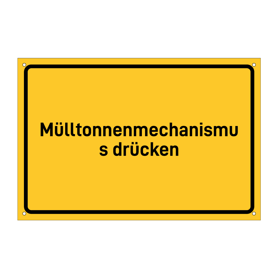 Mülltonnenmechanismus drücken