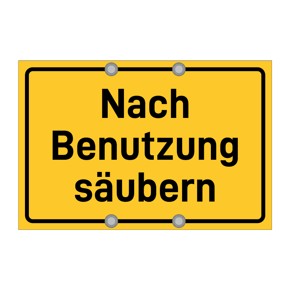 Nach Benutzung säubern