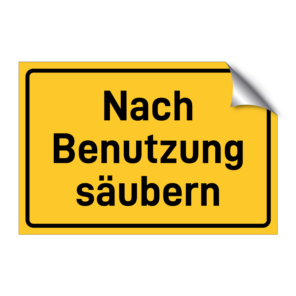 Nach Benutzung säubern