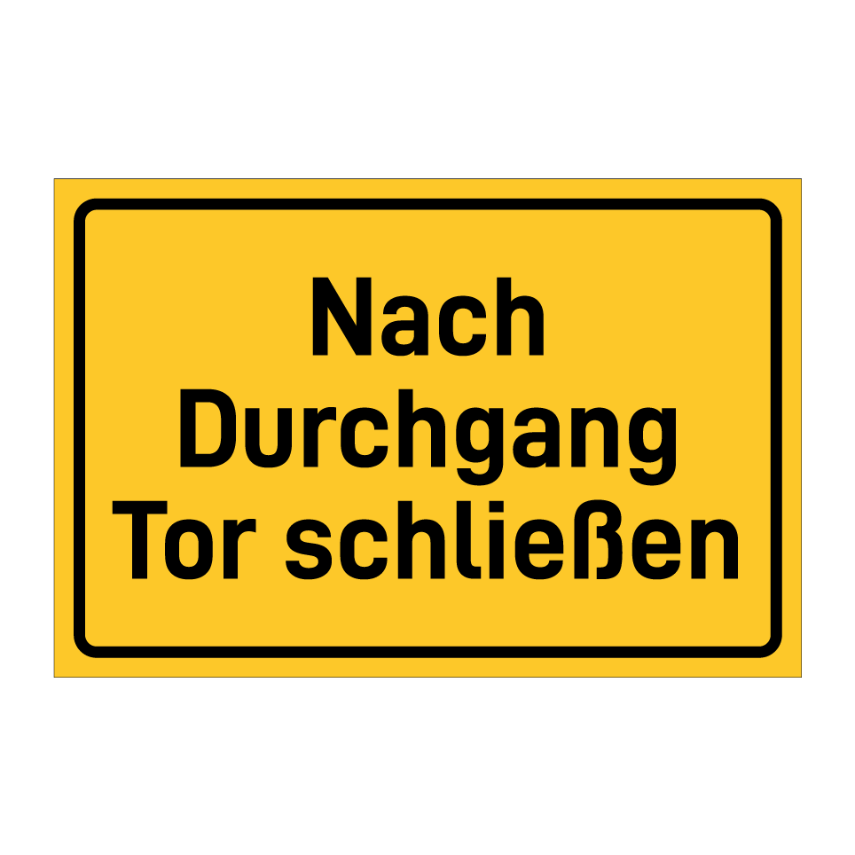 Nach Durchgang Tor schließen