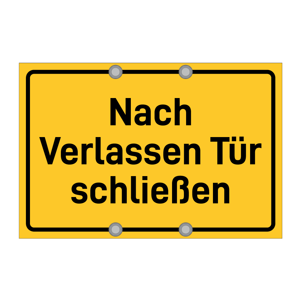 Nach Verlassen Tür schließen