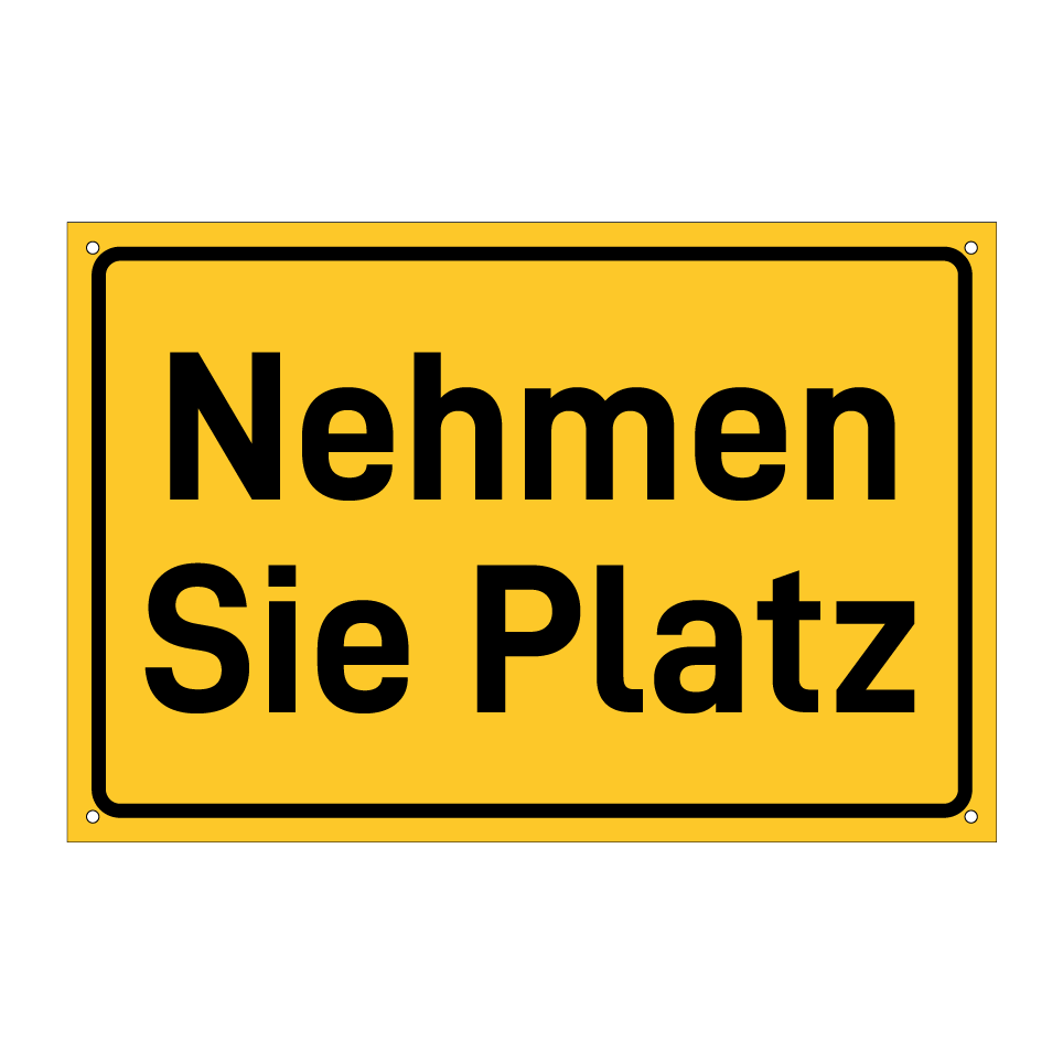 Nehmen Sie Platz