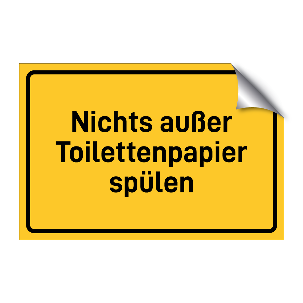 Nichts außer Toilettenpapier spülen