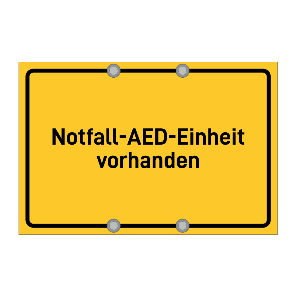 Notfall-AED-Einheit vorhanden