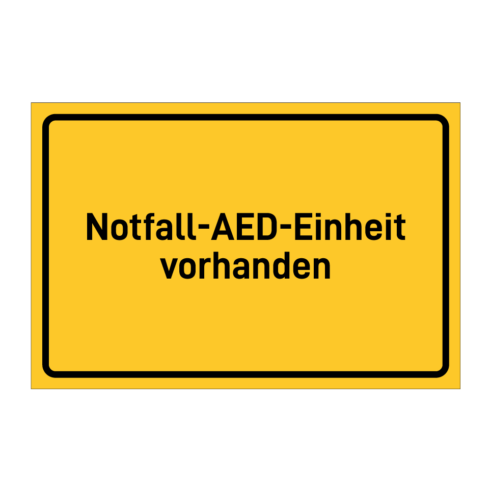 Notfall-AED-Einheit vorhanden