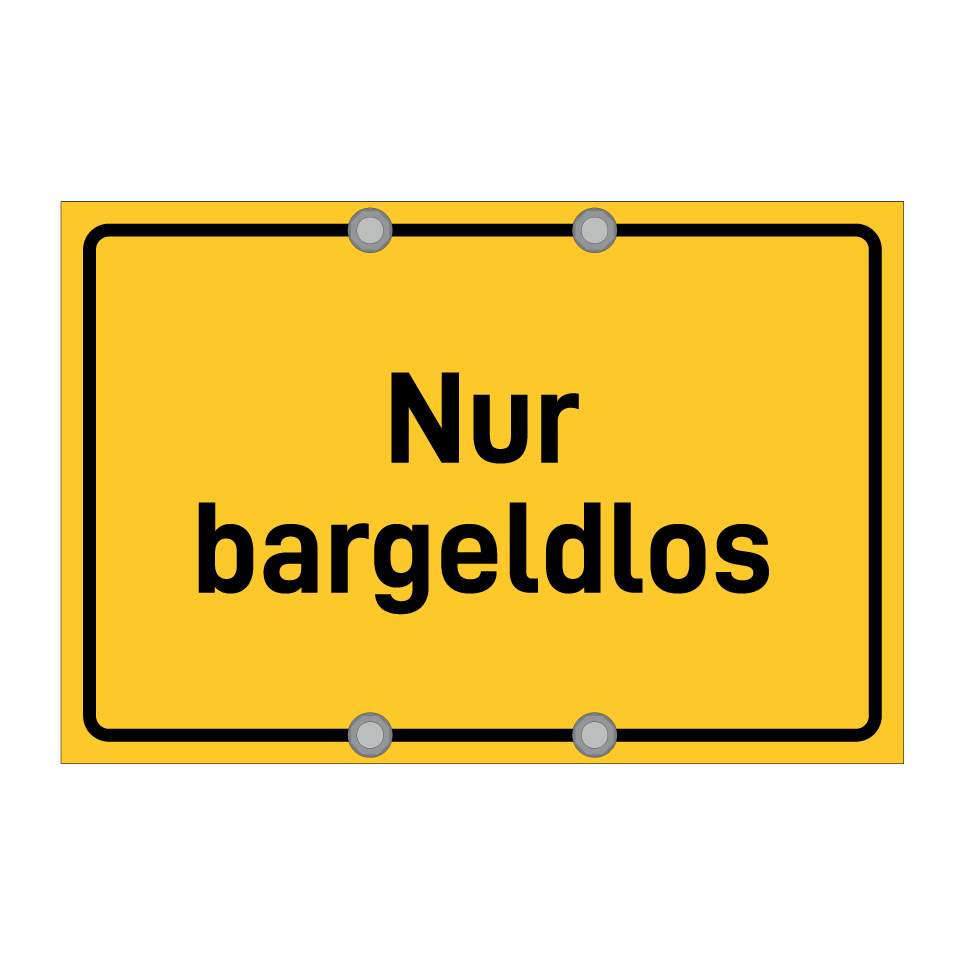 Nur bargeldlos