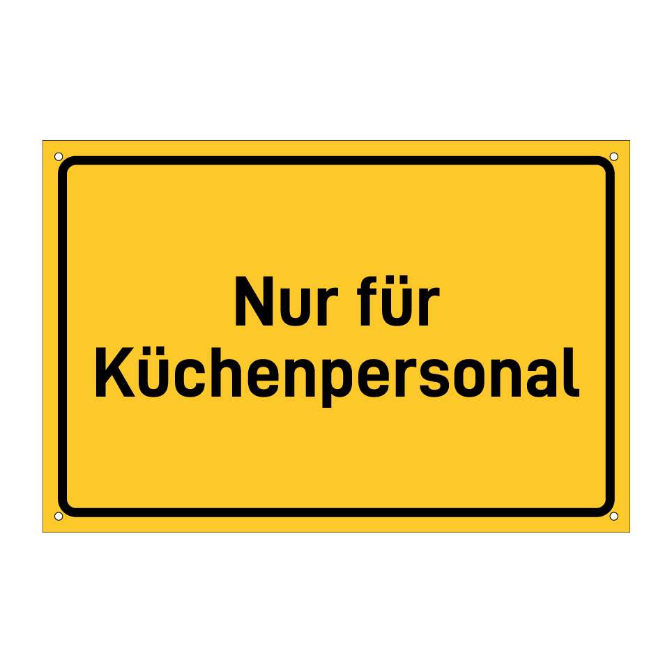 Nur für Küchenpersonal