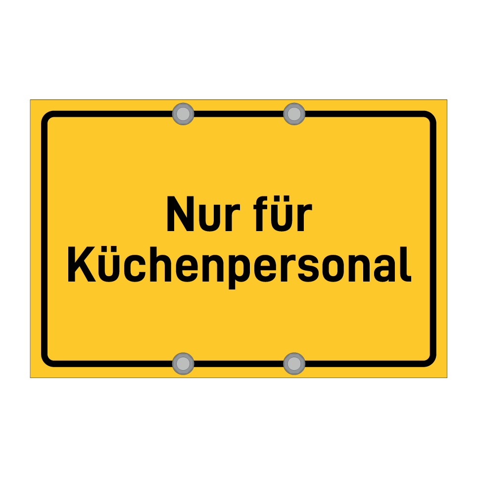 Nur für Küchenpersonal