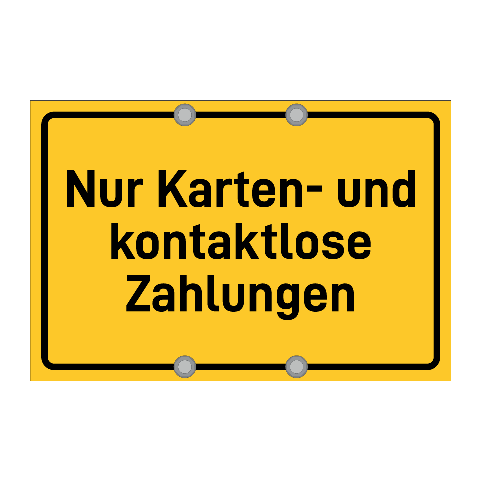 Nur Karten- und kontaktlose Zahlungen