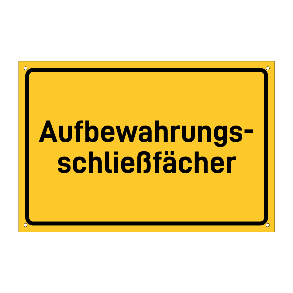 Aufbewahrungs- schließfächer