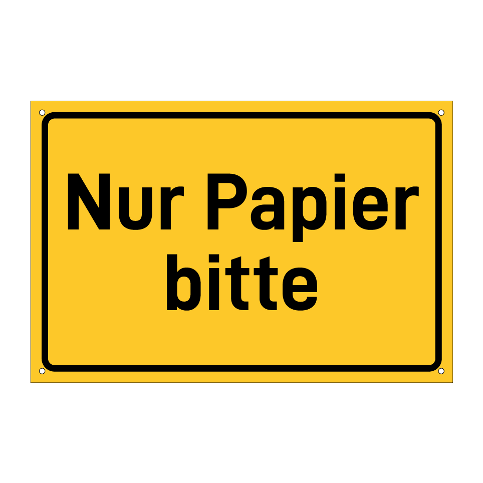 Nur Papier bitte