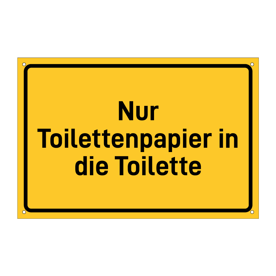 Nur Toilettenpapier in die Toilette