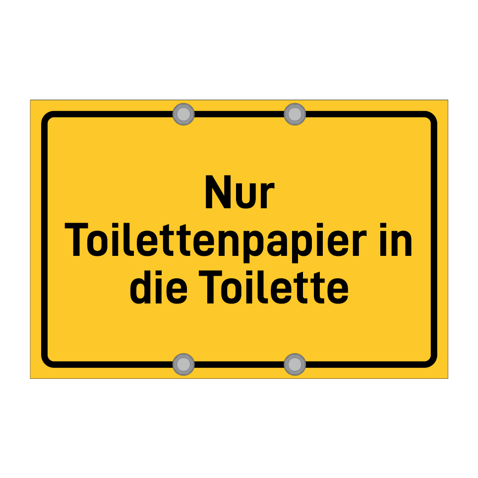 Nur Toilettenpapier in die Toilette