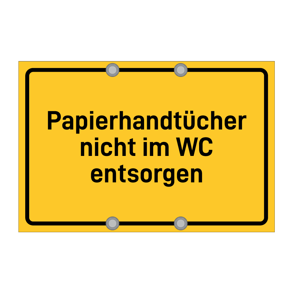 Papierhandtücher nicht im WC entsorgen