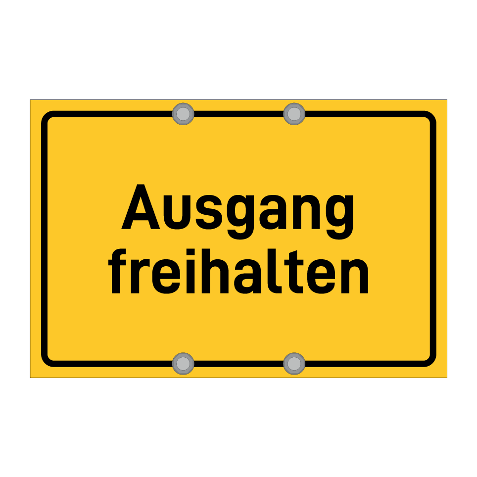 Ausgang freihalten
