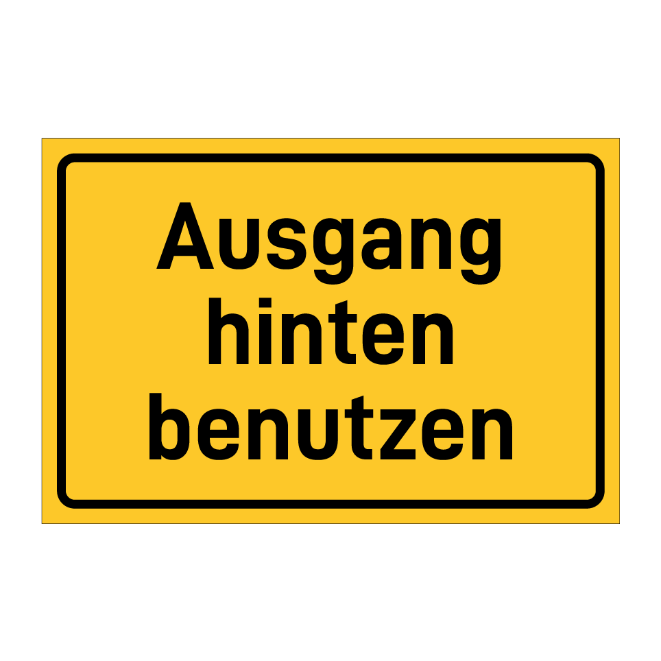 Ausgang hinten benutzen