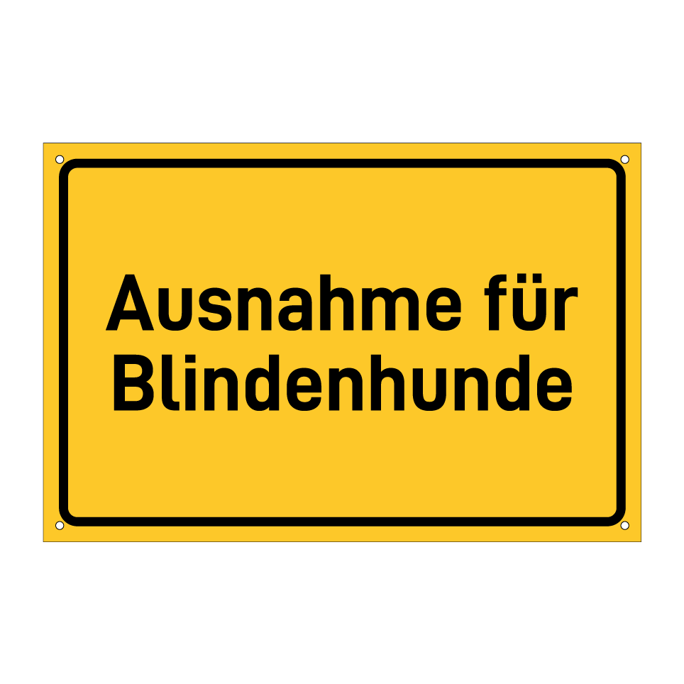 Ausnahme für Blindenhunde