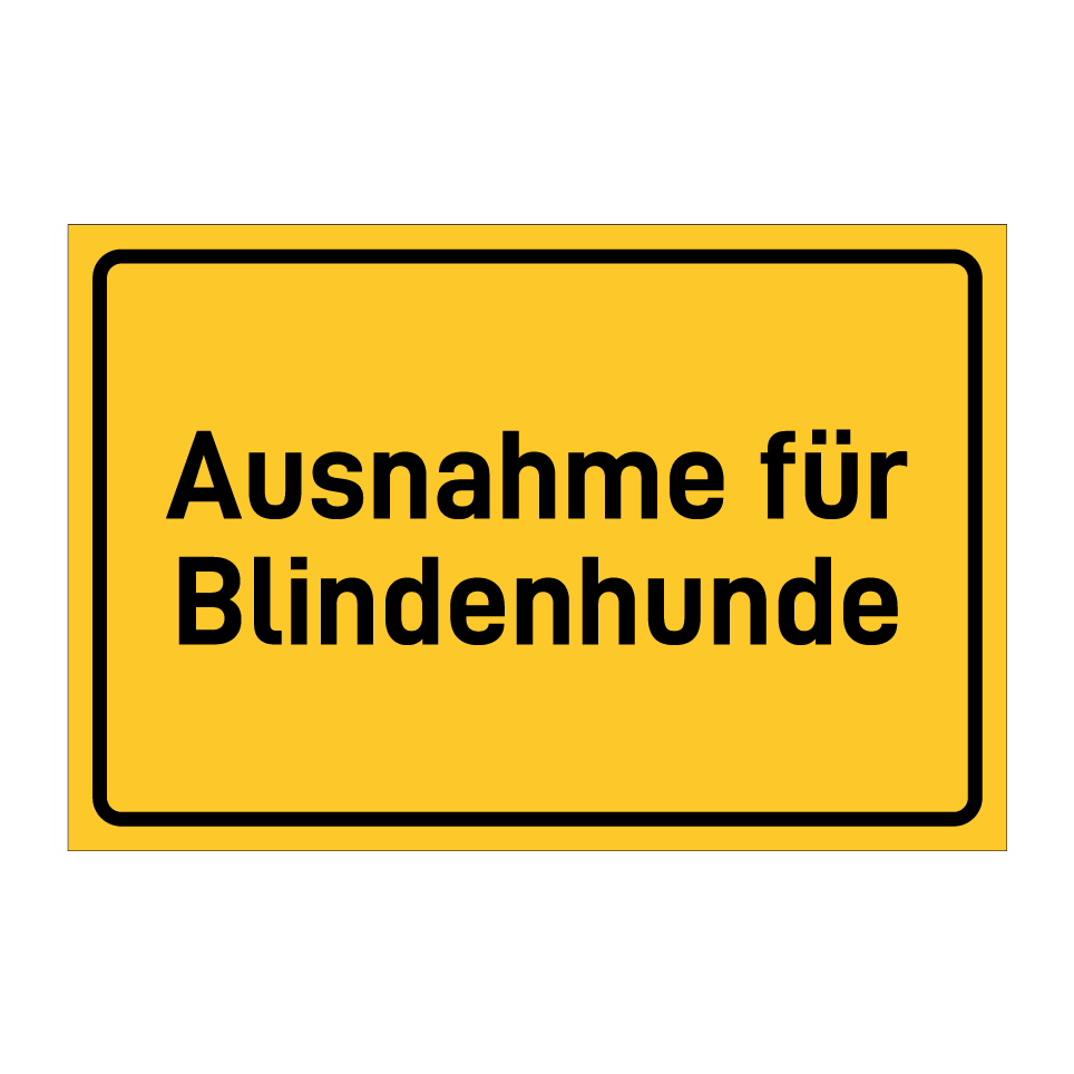 Ausnahme für Blindenhunde