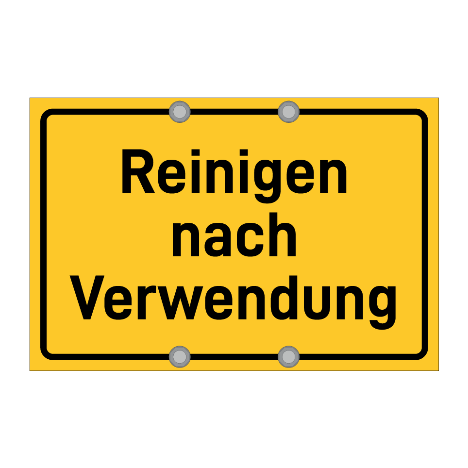 Reinigen nach Verwendung