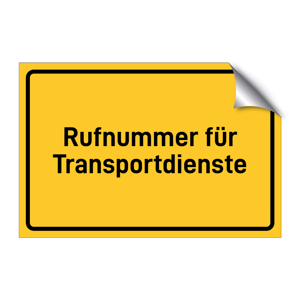 Rufnummer für Transportdienste