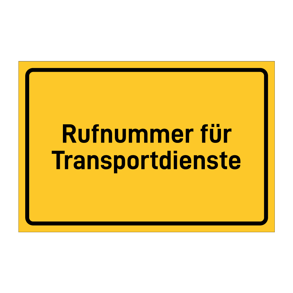 Rufnummer für Transportdienste