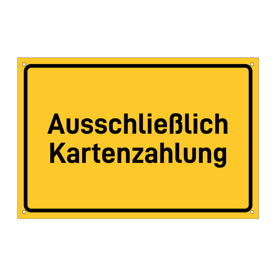 Ausschließlich Kartenzahlung