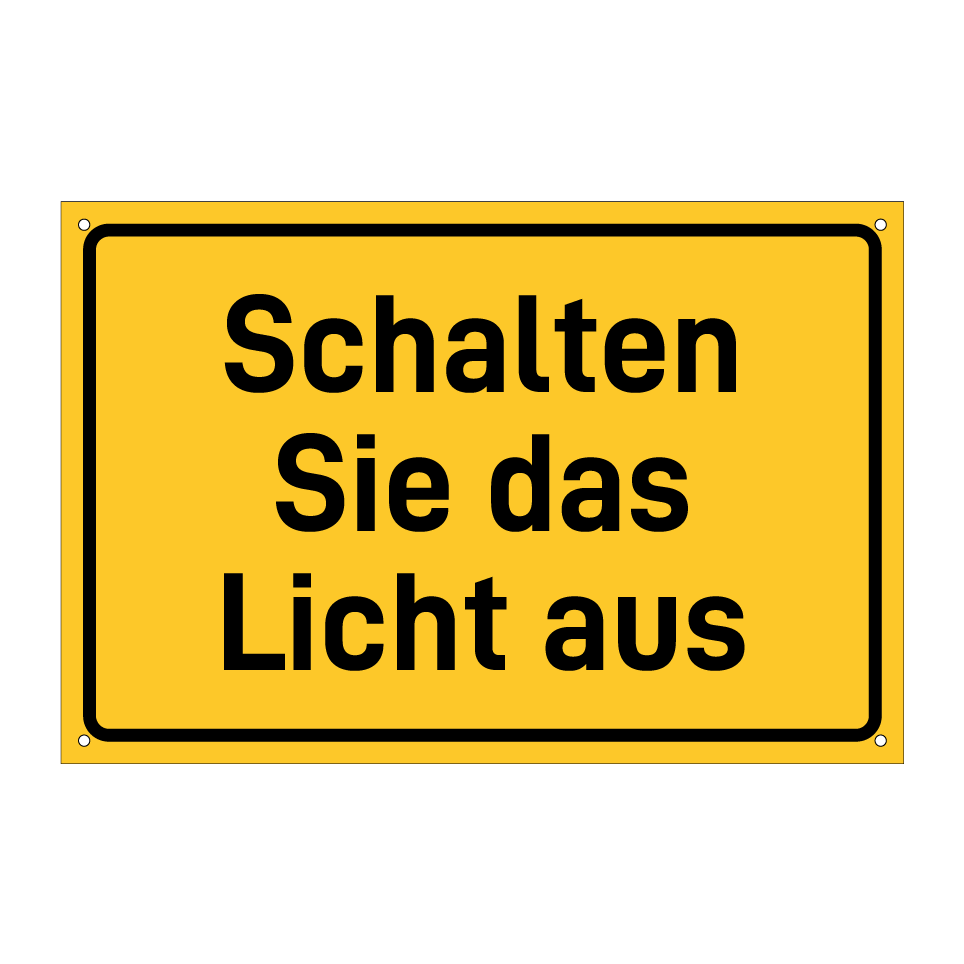 Schalten Sie das Licht aus