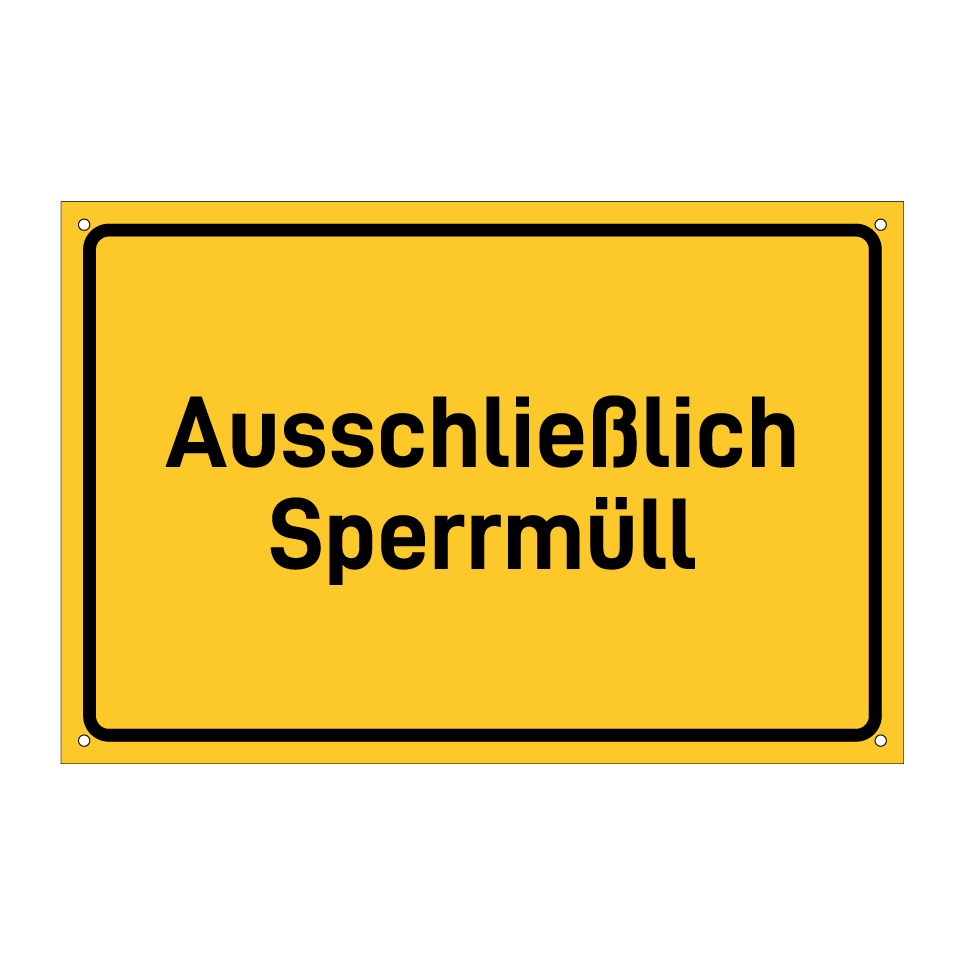 Ausschließlich Sperrmüll