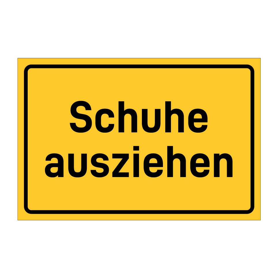 Schuhe ausziehen