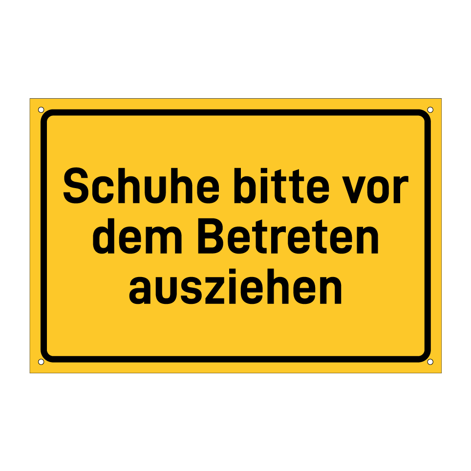 Schuhe bitte vor dem Betreten ausziehen