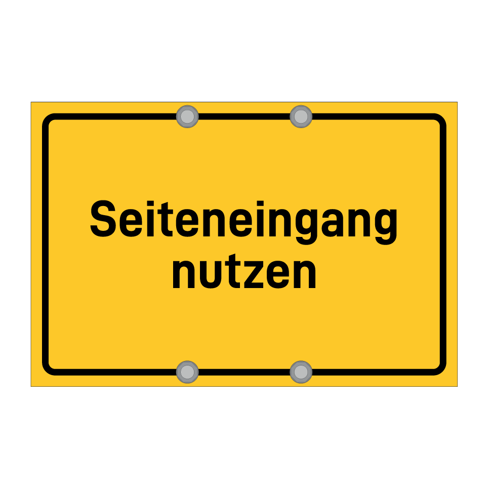 Seiteneingang nutzen