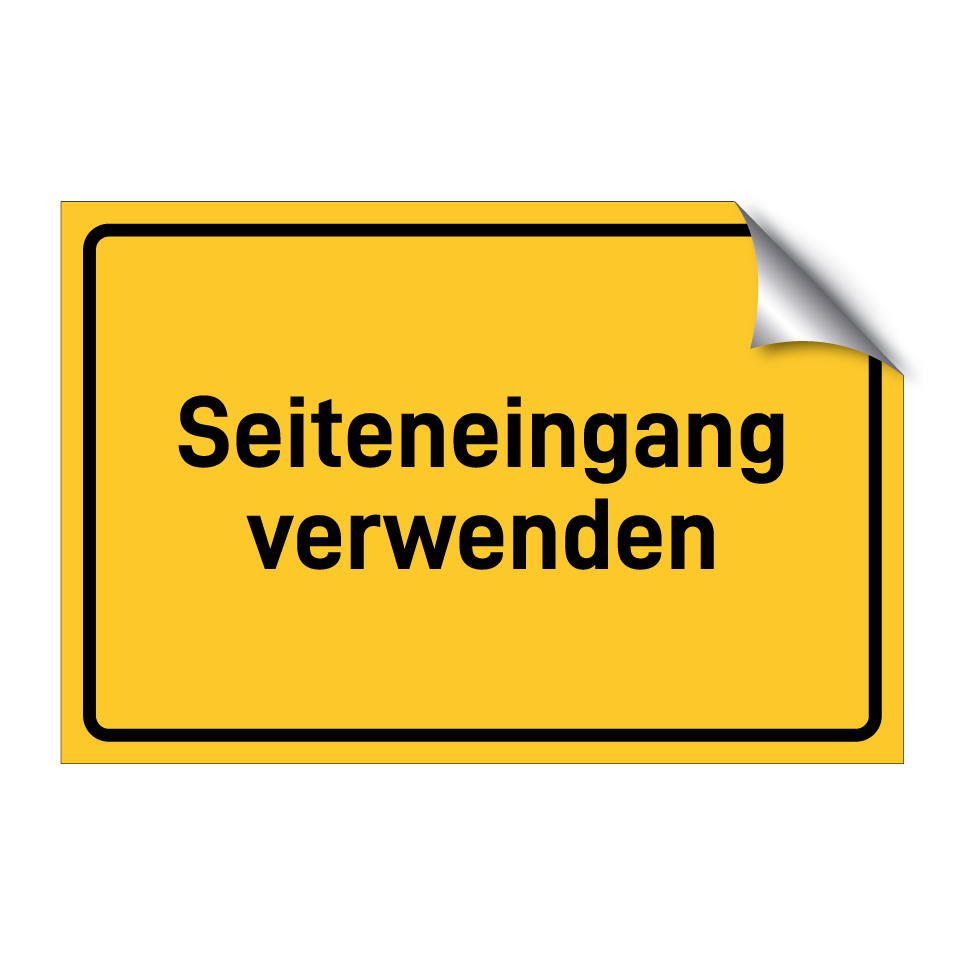 Seiteneingang verwenden
