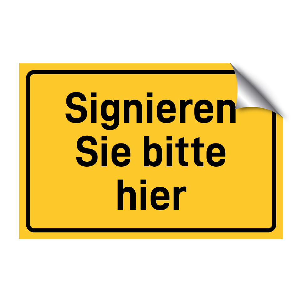 Signieren Sie bitte hier