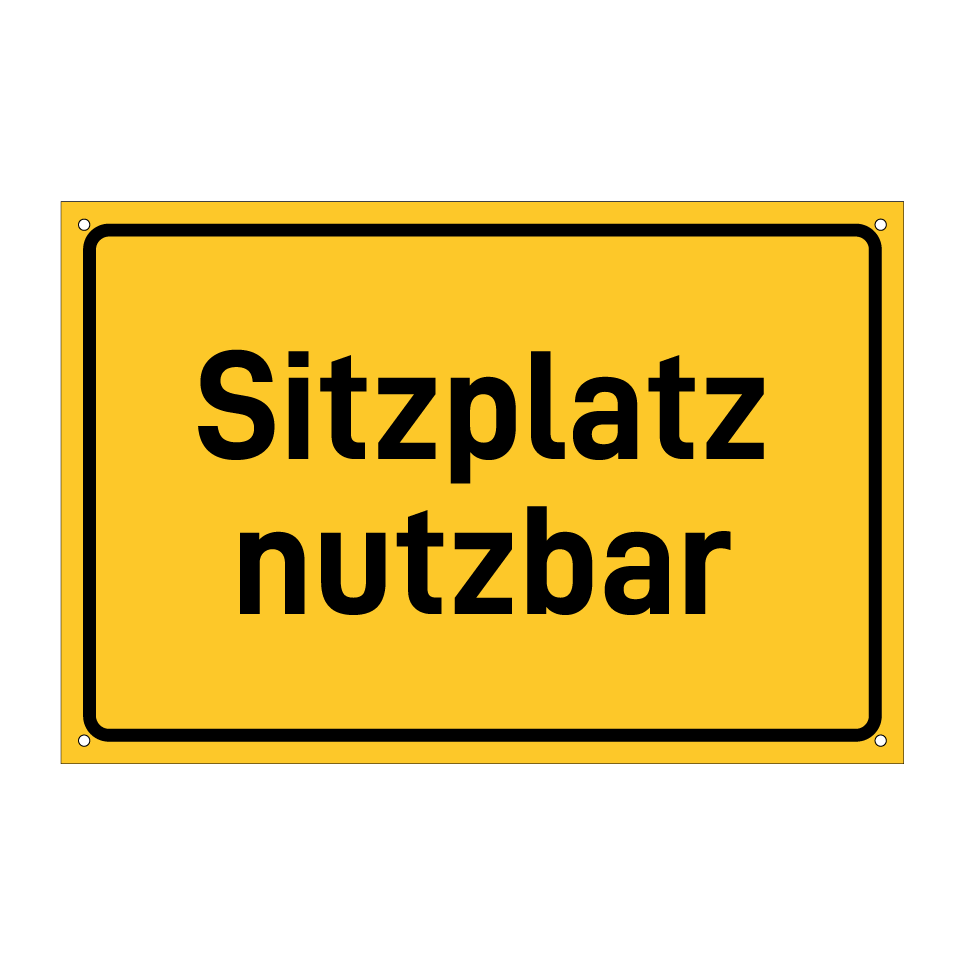 Sitzplatz nutzbar