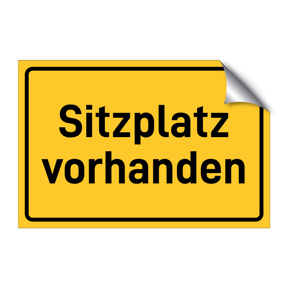 Sitzplatz vorhanden