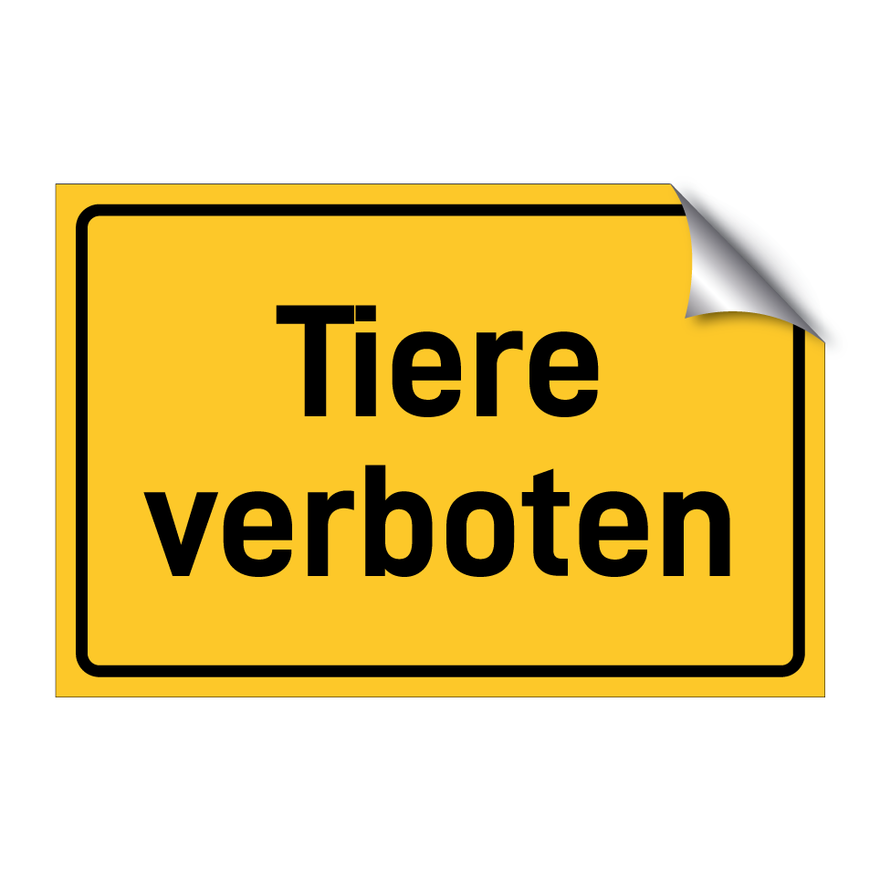 Tiere verboten