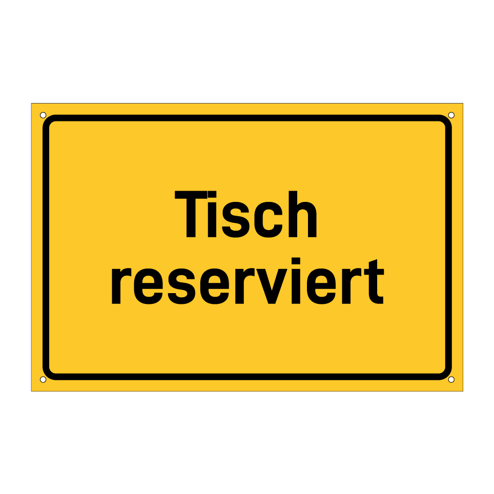 Tisch reserviert