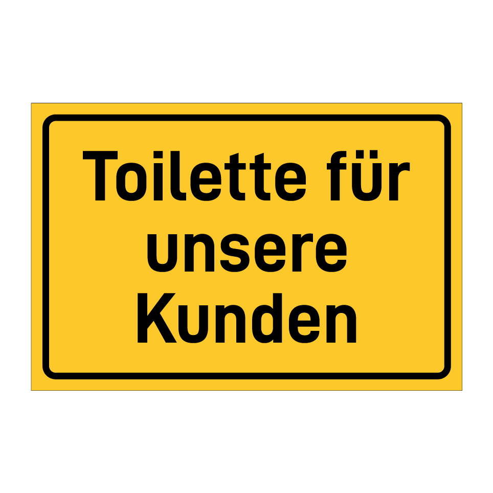 Toilette für unsere Kunden