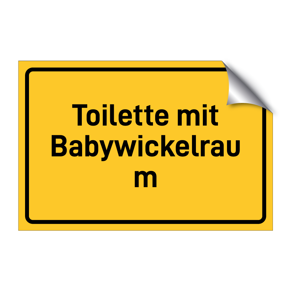 Toilette mit Babywickelraum