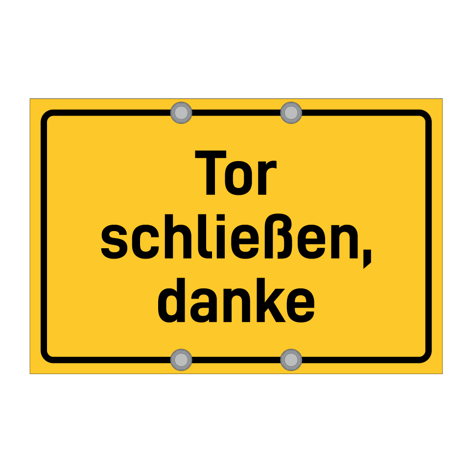 Tor schließen, danke