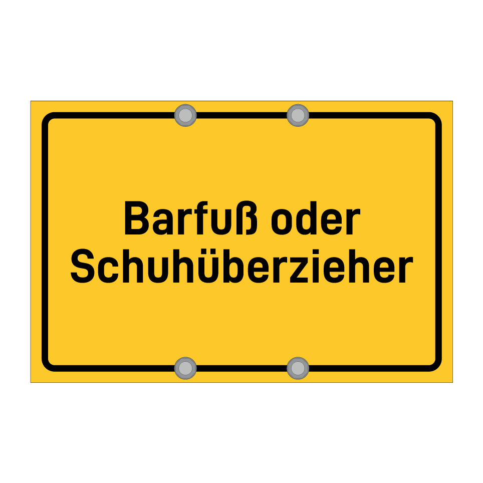 Barfuß oder Schuhüberzieher