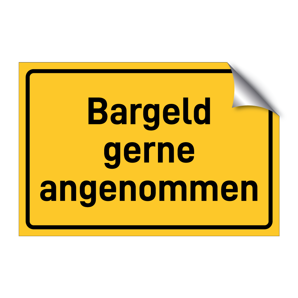 Bargeld gerne angenommen