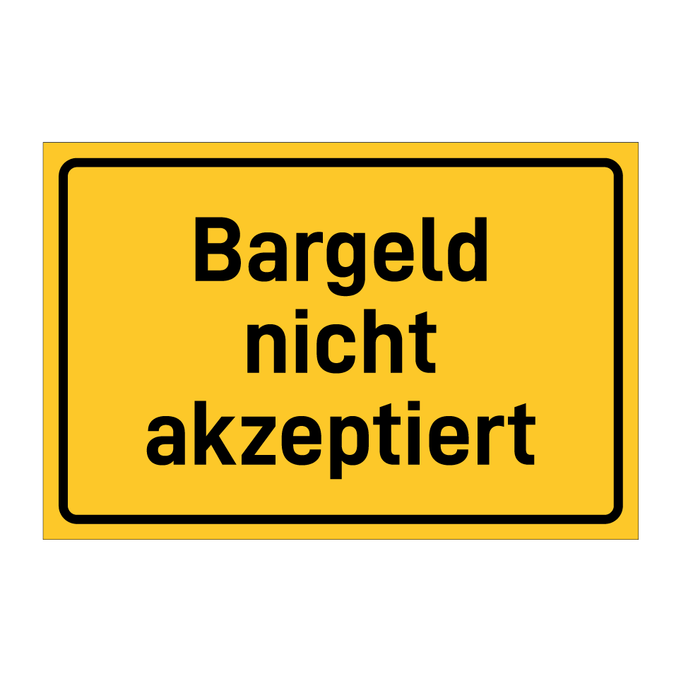Bargeld nicht akzeptiert
