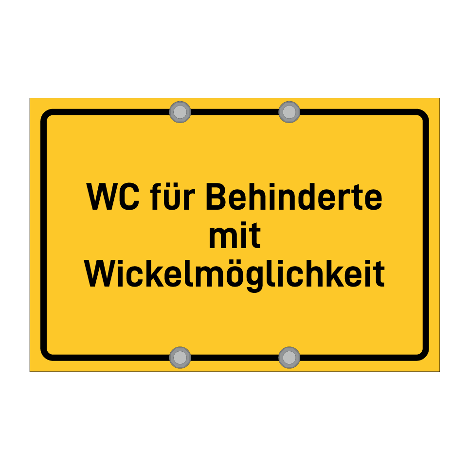 WC für Behinderte mit Wickelmöglichkeit